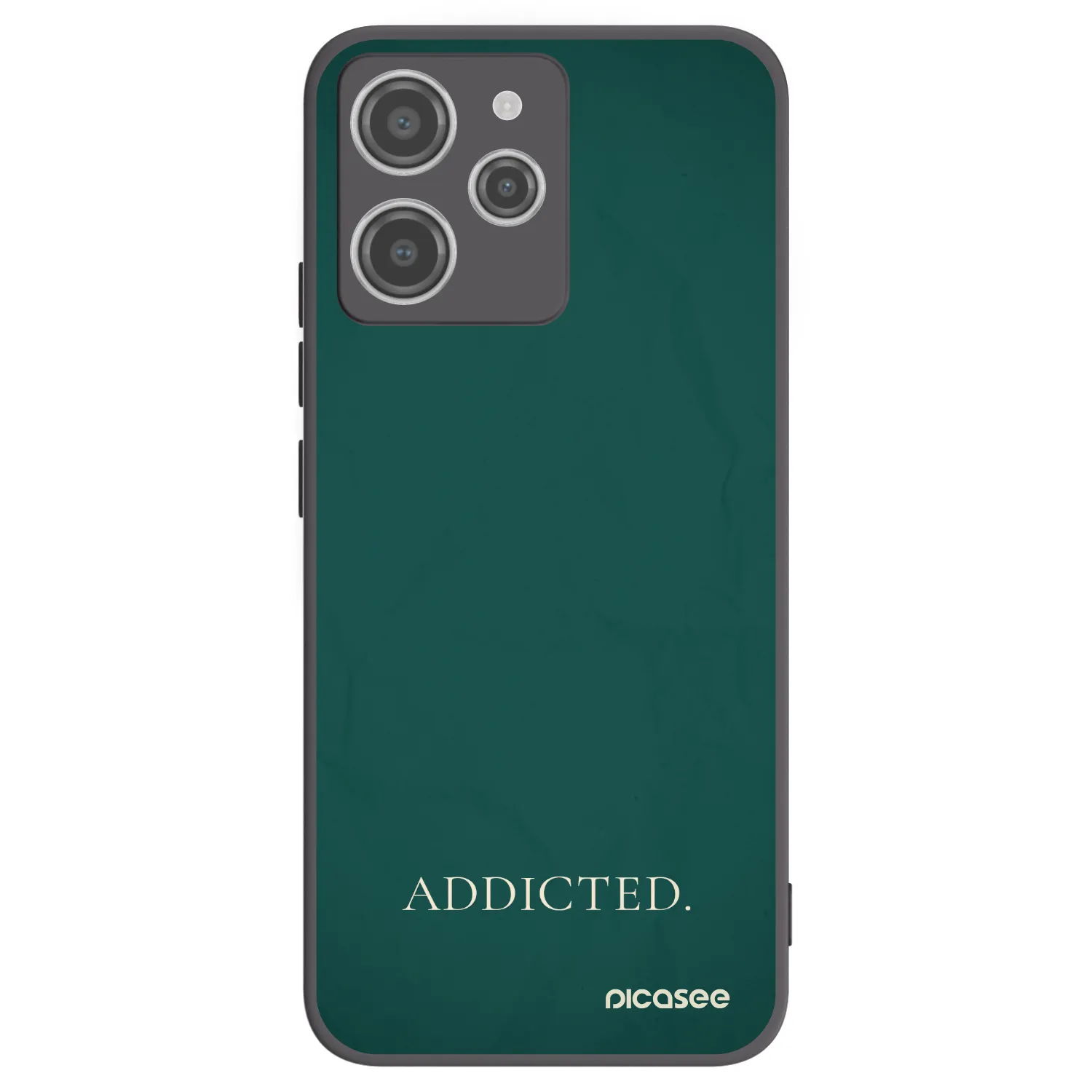Picasee Μαύρη θήκη σιλικόνης για Xiaomi Redmi 12 4G - Addicted