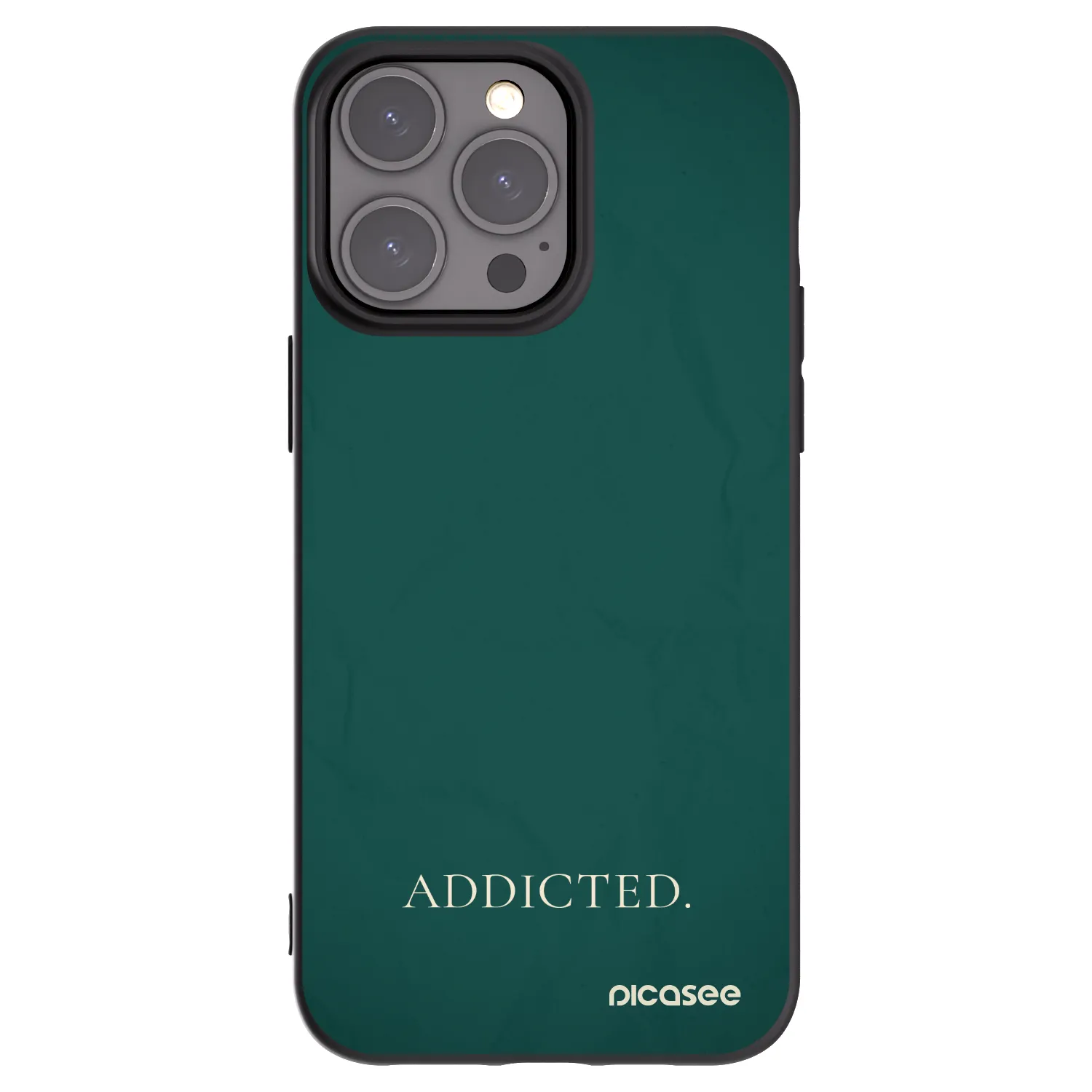 Picasee Μαύρη θήκη σιλικόνης για Apple iPhone 15 Pro Max - Addicted