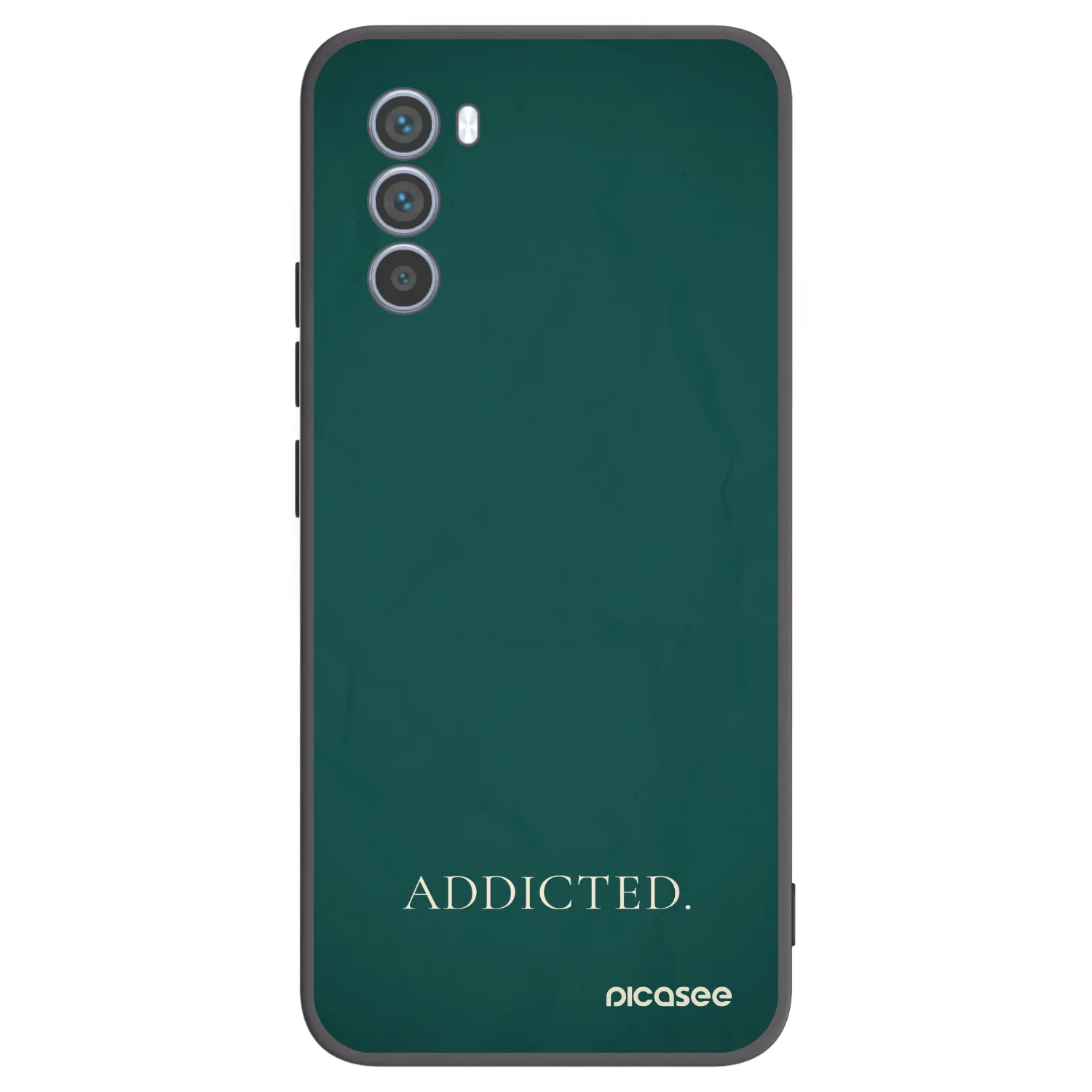 Picasee Μαύρη θήκη σιλικόνης για Motorola Moto G62 - Addicted