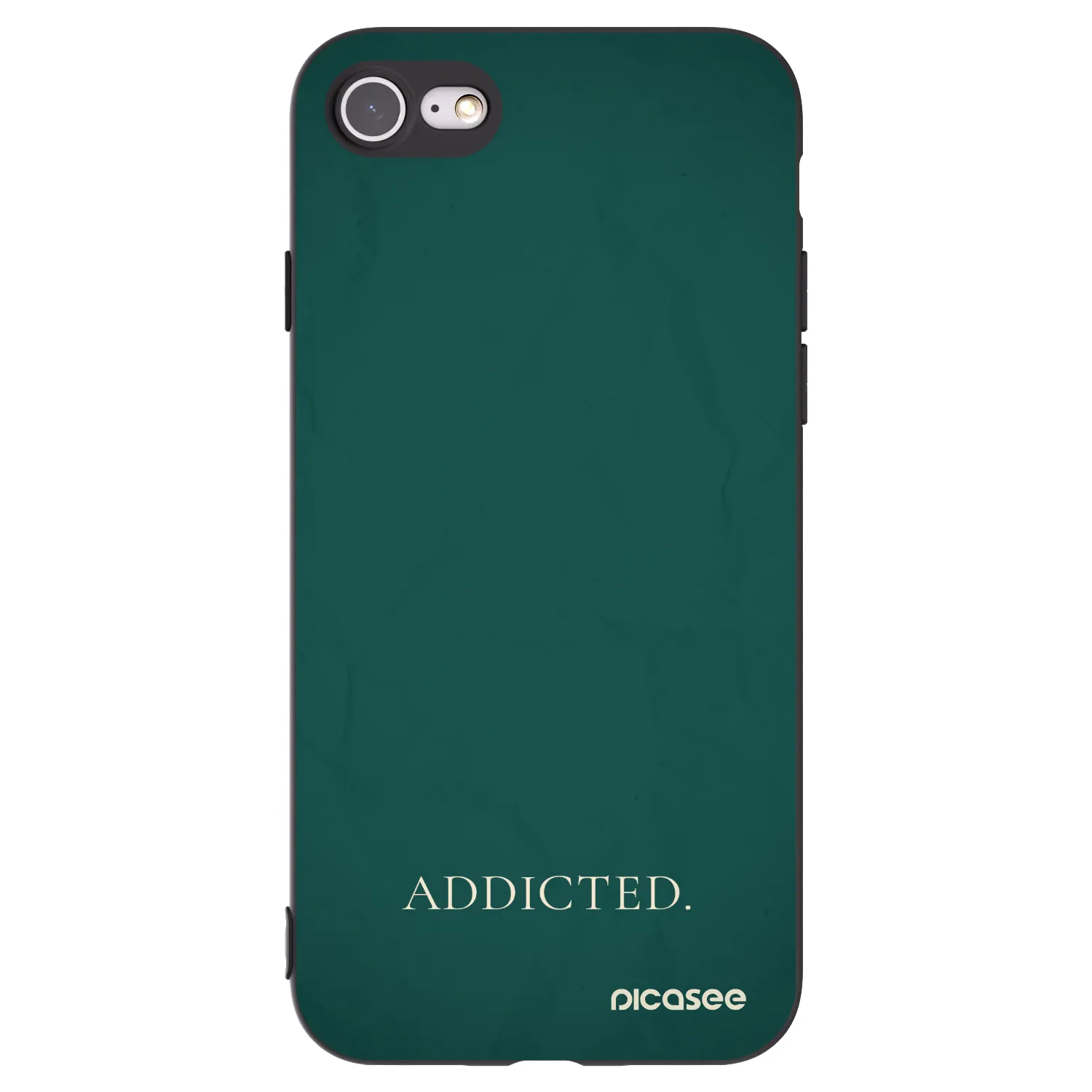 Picasee Μαύρη θήκη σιλικόνης για Apple iPhone 7 - Addicted