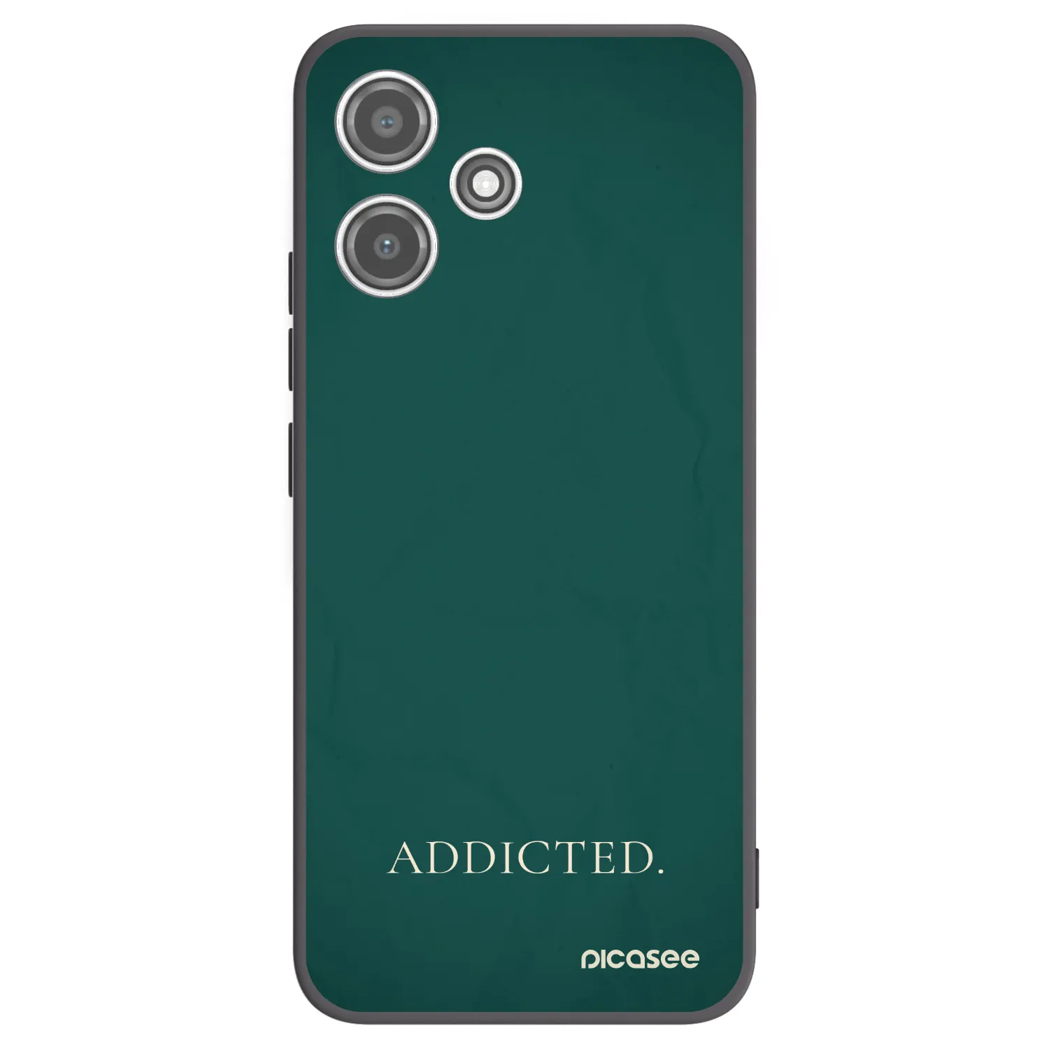 Picasee Μαύρη θήκη σιλικόνης για Xiaomi Redmi 12 5G - Addicted
