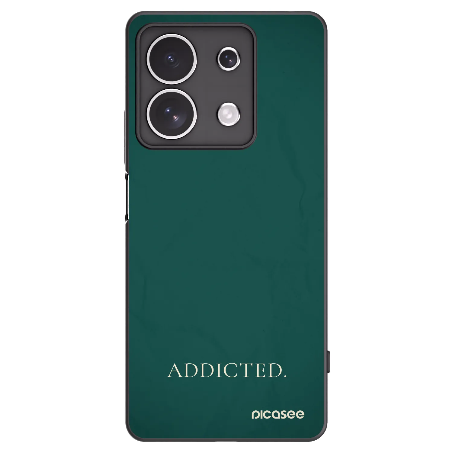 Picasee Μαύρη θήκη σιλικόνης για Xiaomi Redmi Note 13 4G - Addicted