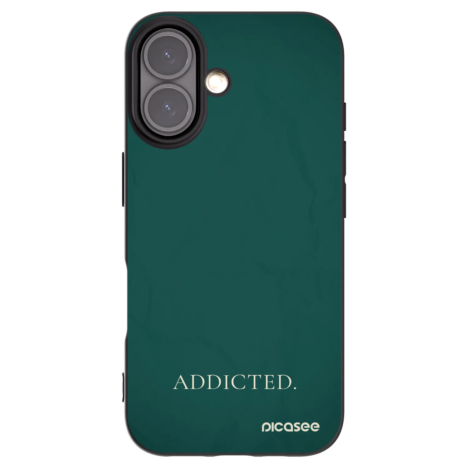 Picasee Μαύρη θήκη σιλικόνης για Apple iPhone 16 - Addicted