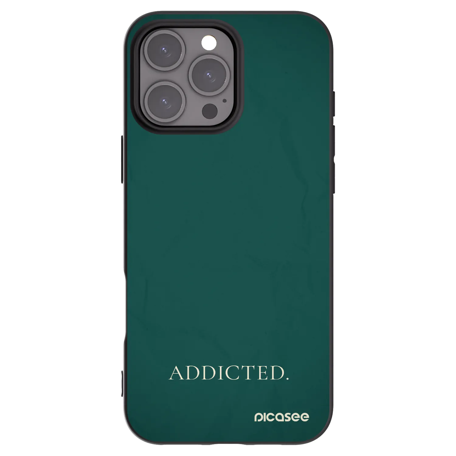 Picasee Μαύρη θήκη σιλικόνης για Apple iPhone 16 Pro Max - Addicted