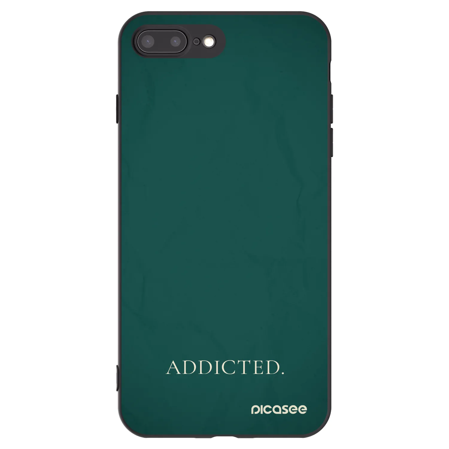 Picasee Μαύρη θήκη σιλικόνης για Apple iPhone 7 Plus - Addicted