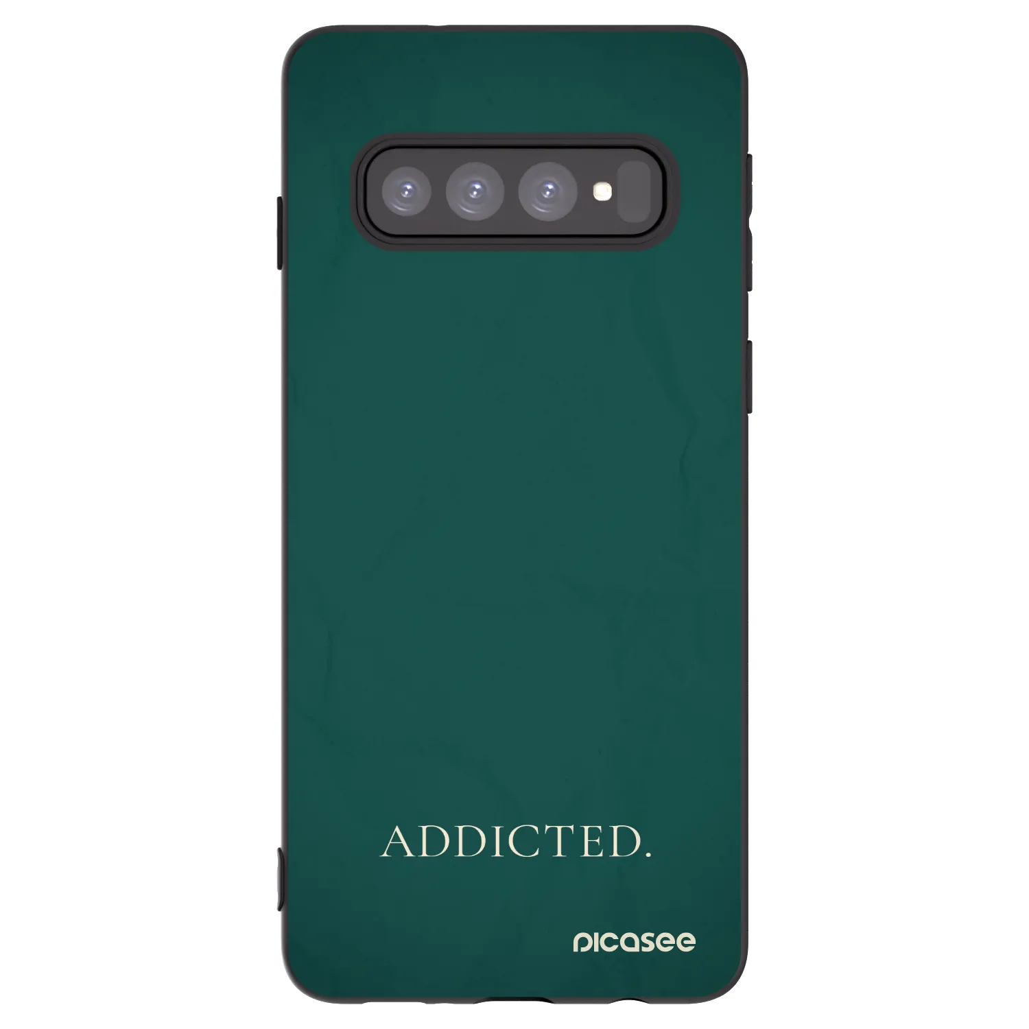 Picasee Μαύρη θήκη σιλικόνης για Samsung Galaxy S10 G973 - Addicted