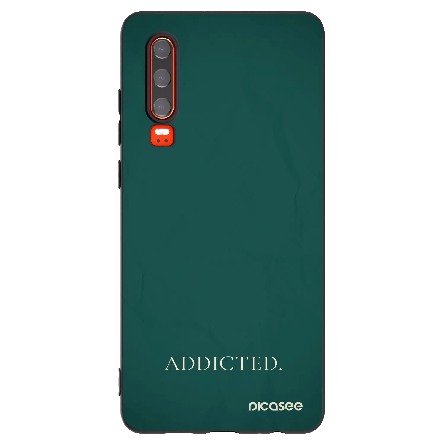 Picasee Μαύρη θήκη σιλικόνης για Huawei P30 - Addicted