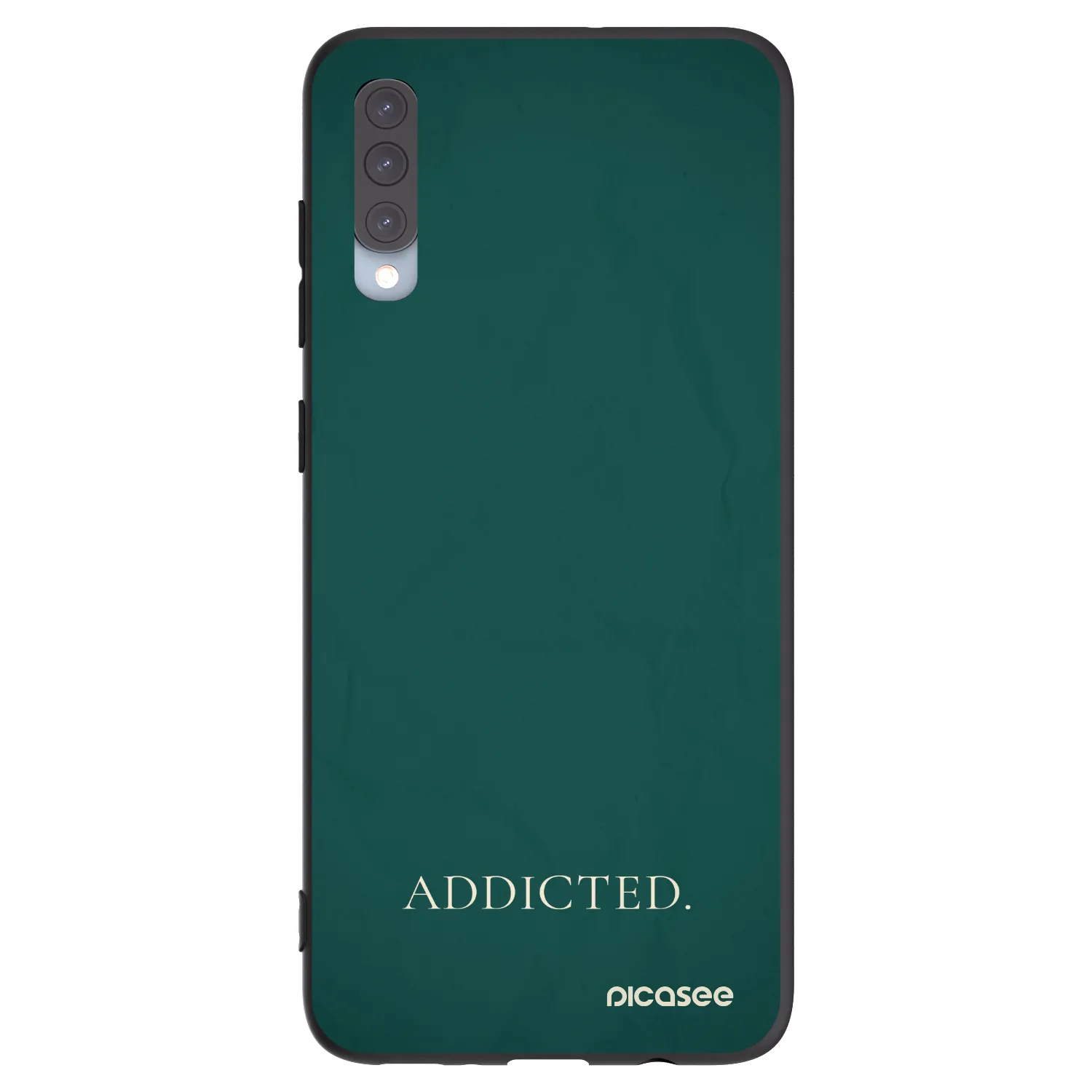 Picasee Μαύρη θήκη σιλικόνης για Samsung Galaxy A70 A705F - Addicted