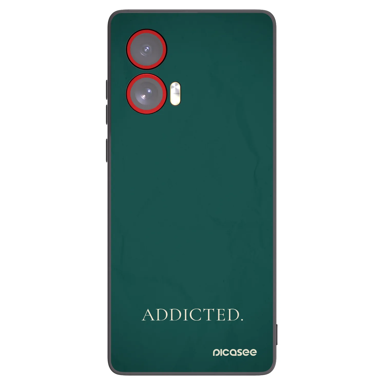 Picasee Μαύρη θήκη σιλικόνης για Motorola Edge 50 Fusion - Addicted