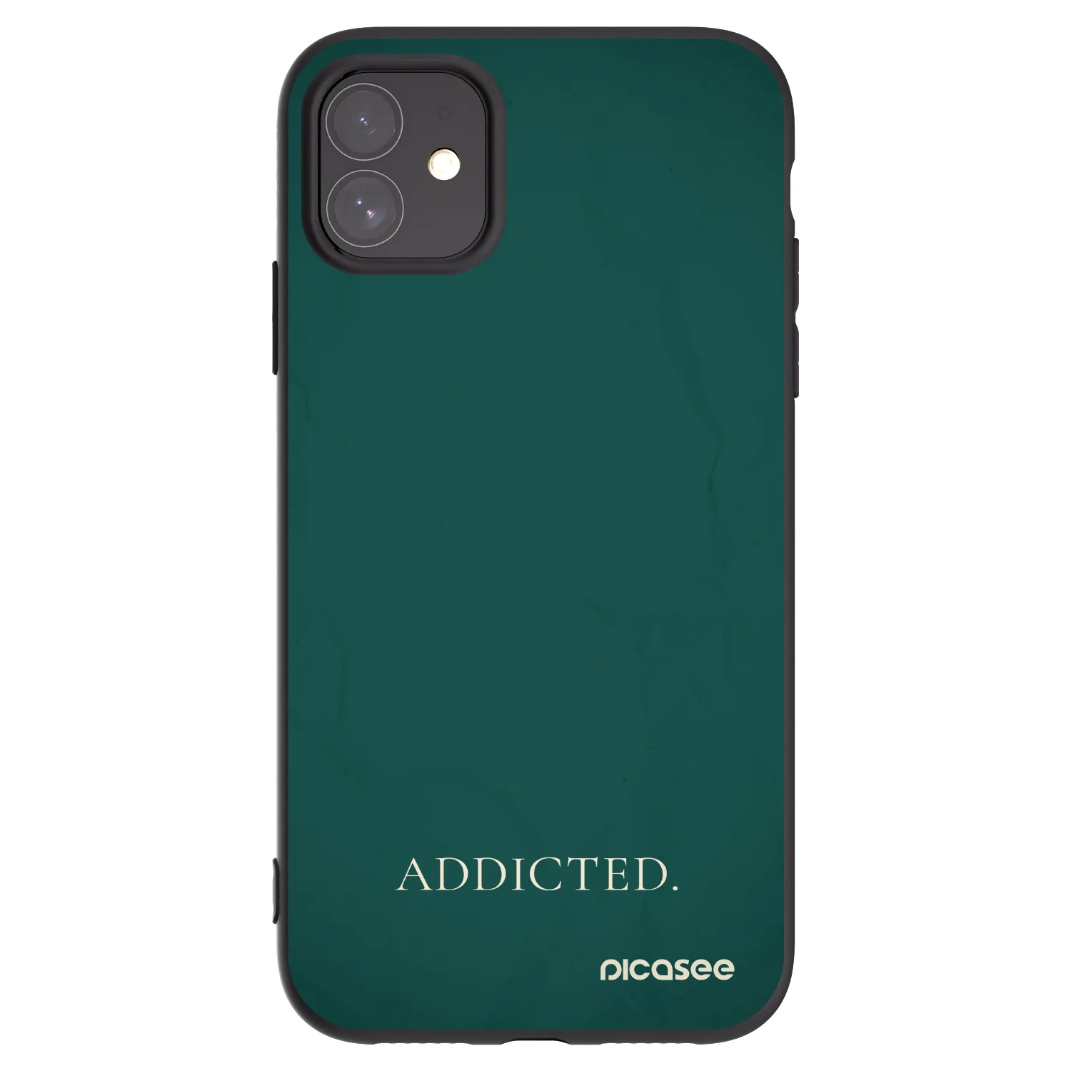 Picasee Μαύρη θήκη σιλικόνης για Apple iPhone 11 - Addicted