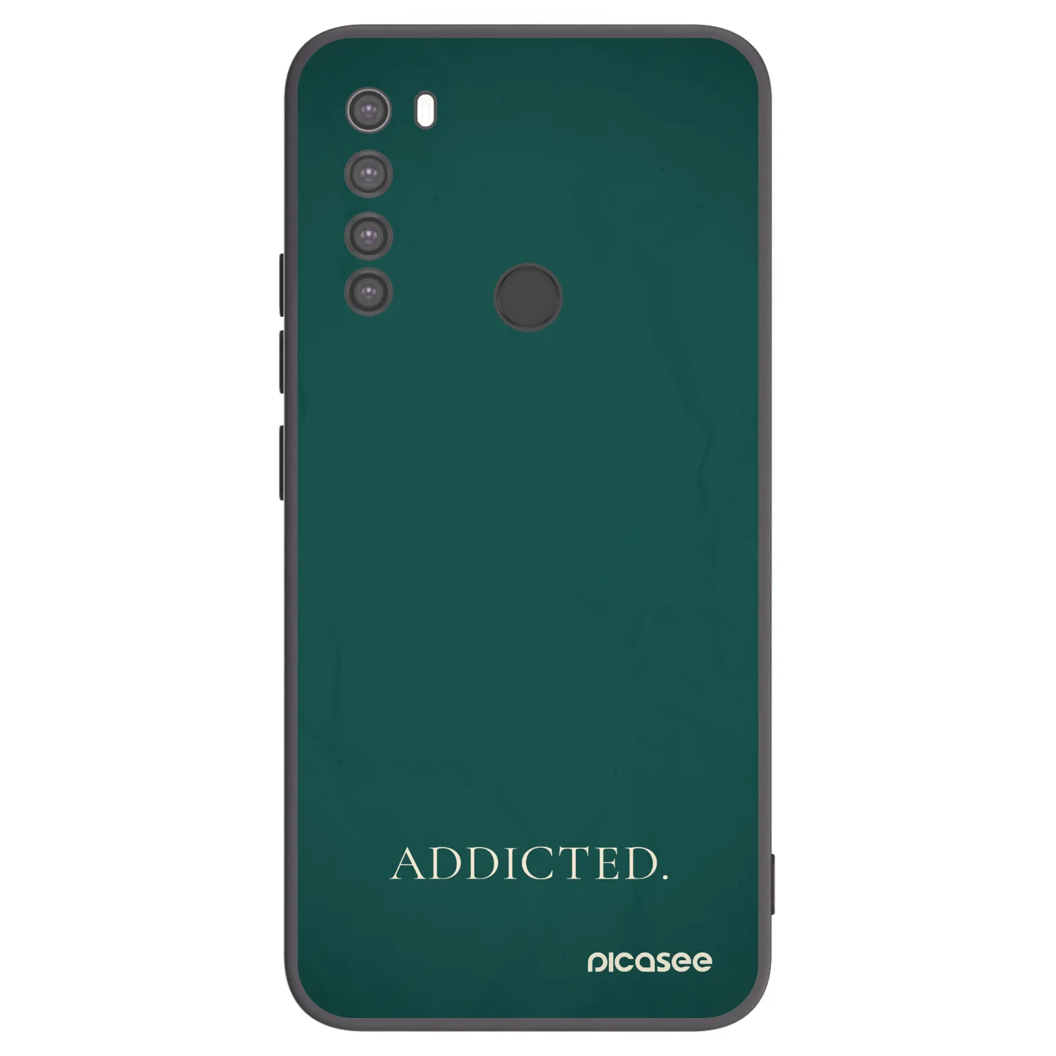 Picasee Μαύρη θήκη σιλικόνης για Xiaomi Redmi Note 8 - Addicted