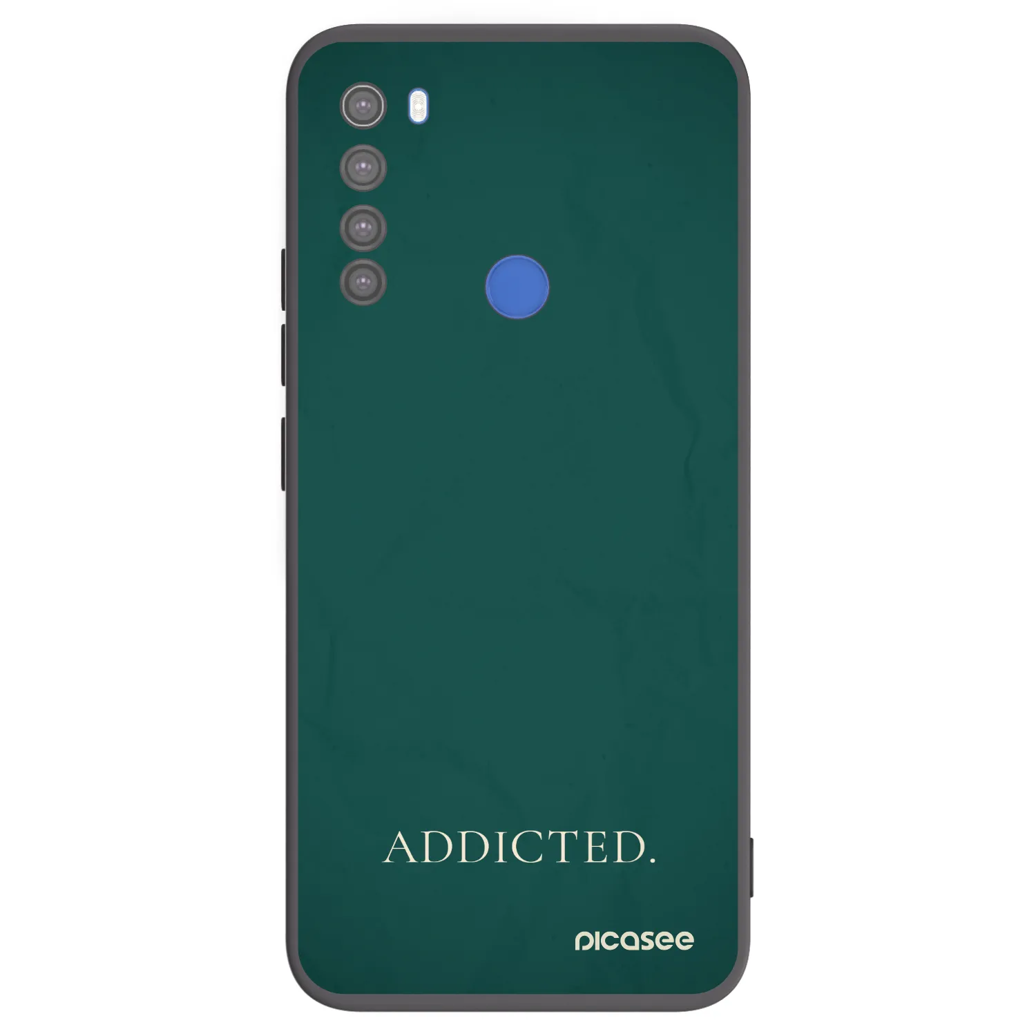 Picasee Μαύρη θήκη σιλικόνης για Xiaomi Redmi Note 8T - Addicted