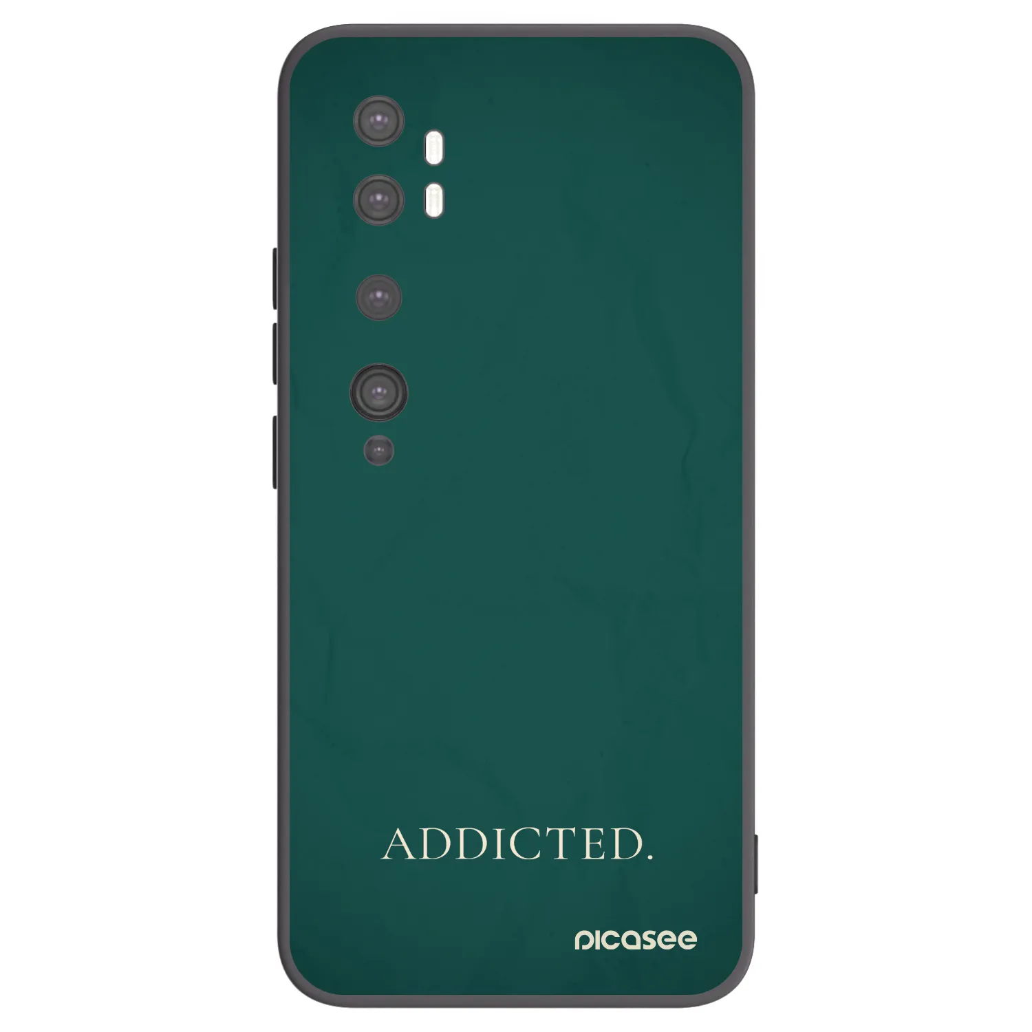 Picasee Μαύρη θήκη σιλικόνης για Xiaomi Mi Note 10 (Pro) - Addicted