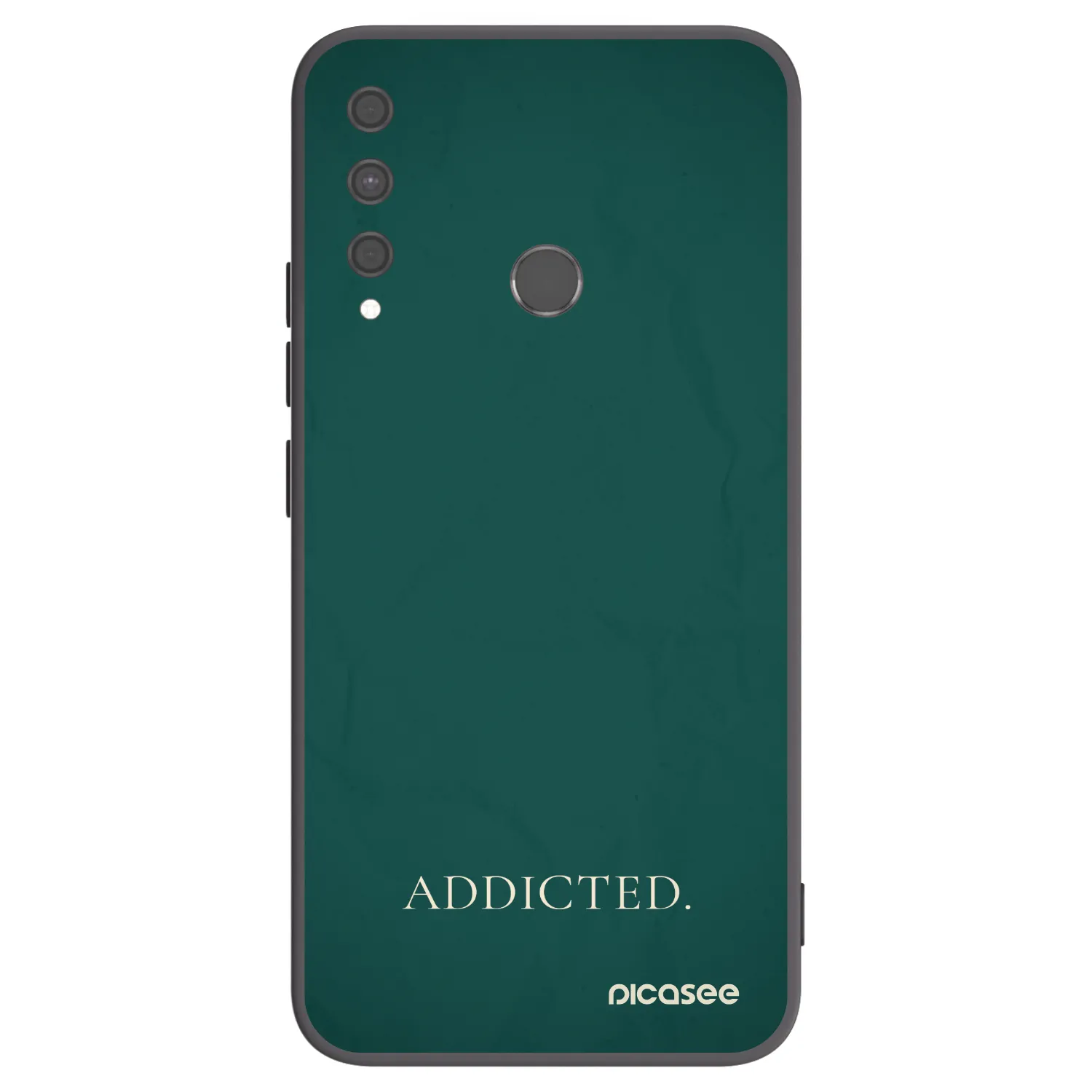 Picasee Μαύρη θήκη σιλικόνης για Huawei P40 Lite E - Addicted