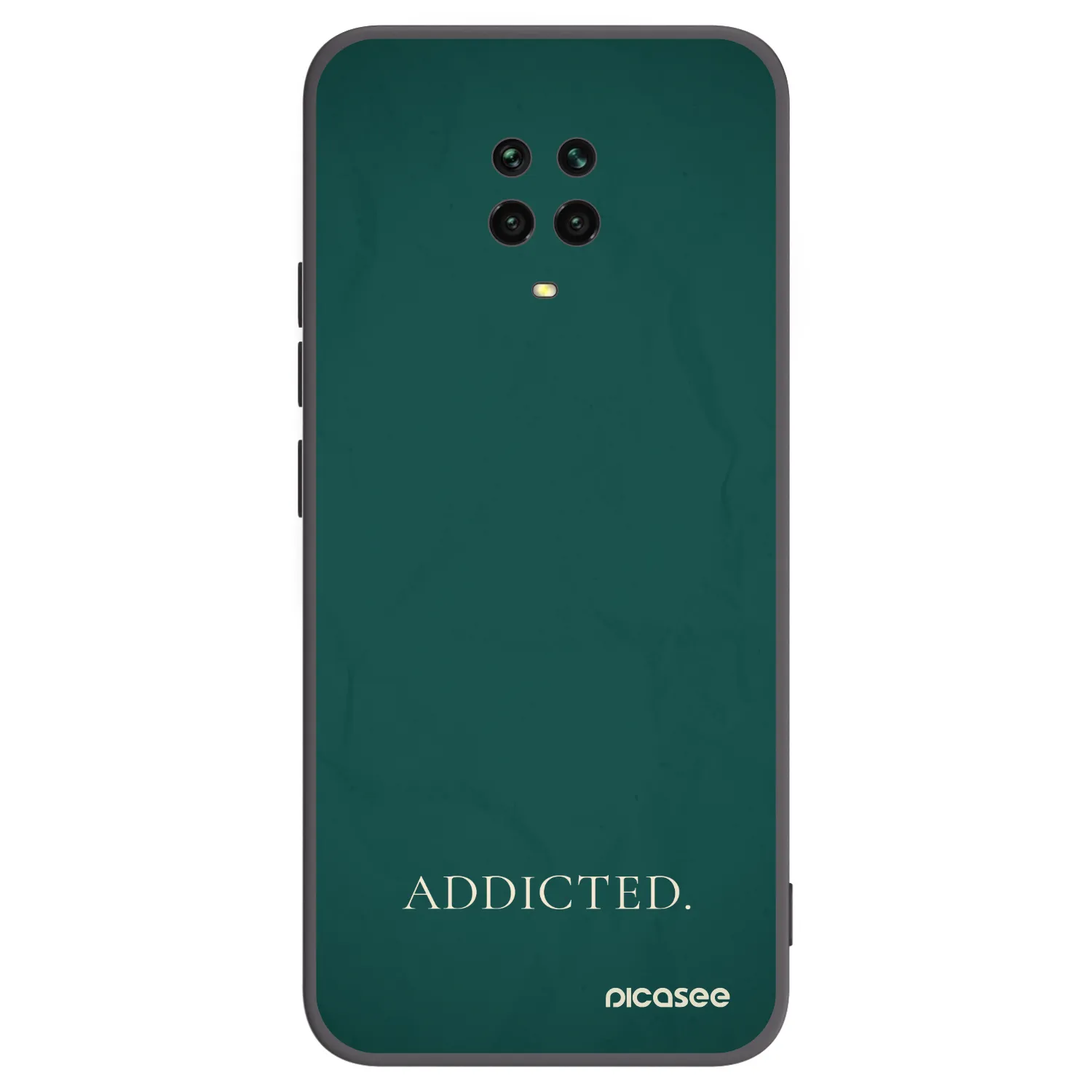 Picasee Μαύρη θήκη σιλικόνης για Xiaomi Redmi Note 9 Pro - Addicted