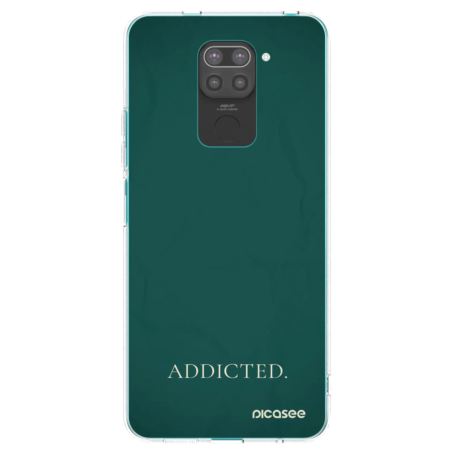 Picasee Μαύρη θήκη σιλικόνης για Xiaomi Redmi Note 9 - Addicted