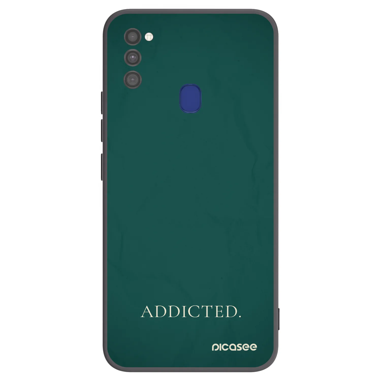 Picasee Μαύρη θήκη σιλικόνης για Samsung Galaxy M21 M215F - Addicted