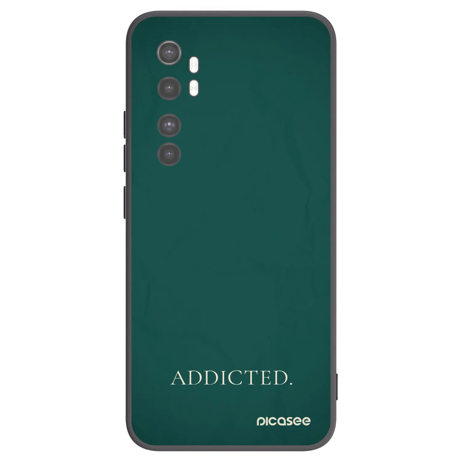 Picasee Μαύρη θήκη σιλικόνης για Xiaomi Mi Note 10 Lite - Addicted