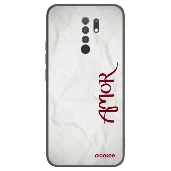 Picasee Μαύρη θήκη σιλικόνης για Xiaomi Redmi 9 - Amor