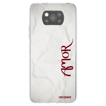 Picasee Μαύρη θήκη σιλικόνης για Xiaomi Poco X3 - Amor