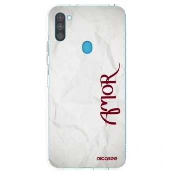 Picasee διαφανής θήκη σιλικόνης Samsung Galaxy M11 - Amor