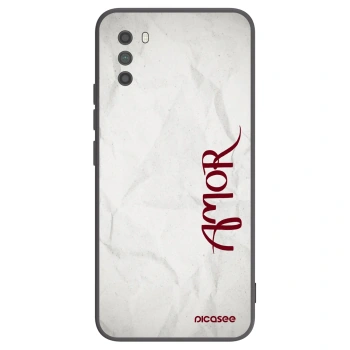 Picasee Μαύρη θήκη σιλικόνης για Xiaomi Poco M3 - Amor
