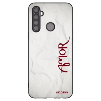 Picasee Μαύρη θήκη σιλικόνης για Realme 5 - Amor