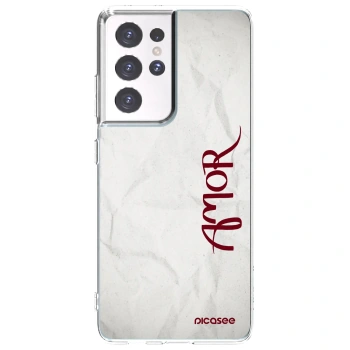 Picasee διαφανής θήκη σιλικόνης Samsung Galaxy S21 Ultra 5G G998B - Amor