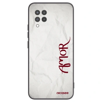 Picasee Μαύρη θήκη σιλικόνης για Samsung Galaxy A42 A426B - Amor