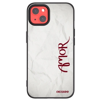 Picasee Μαύρη θήκη σιλικόνης για Apple iPhone 13 - Amor