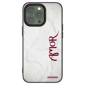 Picasee Μαύρη θήκη σιλικόνης για Apple iPhone 13 Pro - Amor