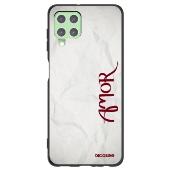 Picasee Μαύρη θήκη σιλικόνης για Samsung Galaxy A22 A225F 4G - Amor