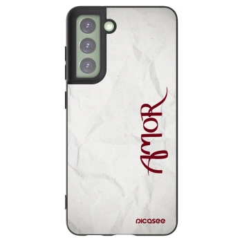 Picasee Μαύρη θήκη σιλικόνης για Samsung Galaxy S21 FE 5G - Amor