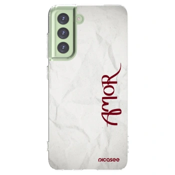 Picasee διαφανής θήκη σιλικόνης Samsung Galaxy S21 FE 5G - Amor