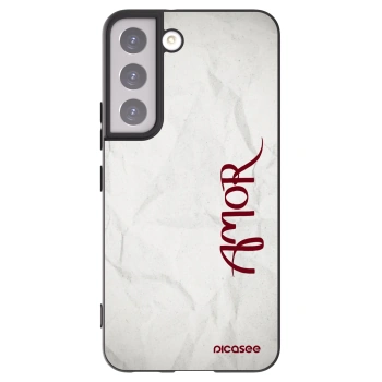 Picasee Μαύρη θήκη σιλικόνης για Samsung Galaxy S22 5G - Amor