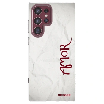 Picasee διαφανής θήκη σιλικόνης Samsung Galaxy S22 Ultra 5G - Amor