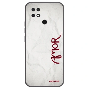 Picasee Μαύρη θήκη σιλικόνης για Xiaomi Redmi 10C - Amor