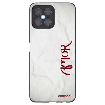 Picasee Μαύρη θήκη σιλικόνης για Honor X8 4G - Amor
