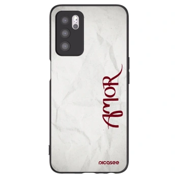 Picasee Μαύρη θήκη σιλικόνης για OPPO A16s - Amor