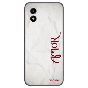 Picasee Μαύρη θήκη σιλικόνης για Vivo Y01 - Amor