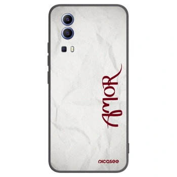 Picasee Μαύρη θήκη σιλικόνης για Vivo Y52 5G - Amor