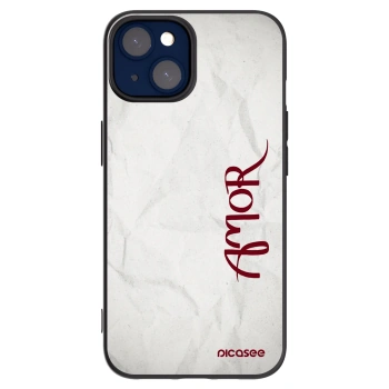 Picasee Μαύρη θήκη σιλικόνης για Apple iPhone 14 - Amor