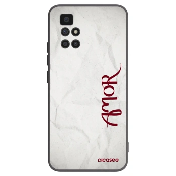 Picasee Μαύρη θήκη σιλικόνης για Xiaomi Redmi 10 (2022) - Amor