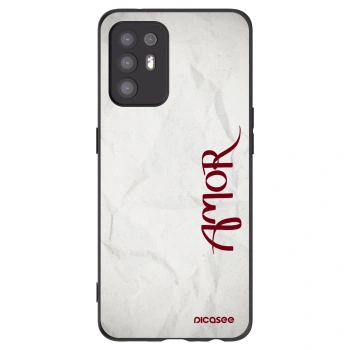 Picasee Μαύρη θήκη σιλικόνης για OPPO A94 5G - Amor