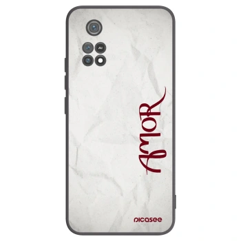 Picasee Μαύρη θήκη σιλικόνης για Xiaomi Poco M4 Pro - Amor