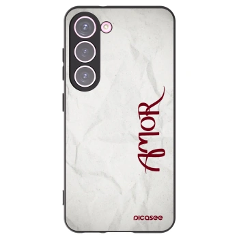 Picasee Μαύρη θήκη σιλικόνης για Samsung Galaxy S23 5G - Amor