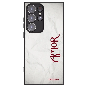 Picasee Μαύρη θήκη σιλικόνης για Samsung Galaxy S23 Ultra 5G - Amor