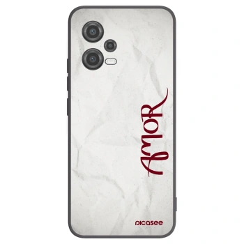 Picasee Μαύρη θήκη σιλικόνης για Xiaomi Poco X5 - Amor