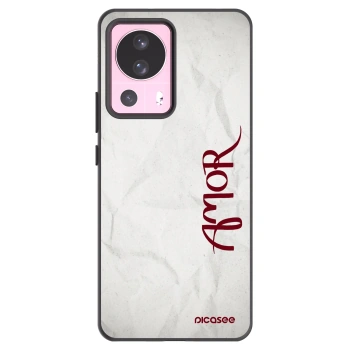 Picasee Μαύρη θήκη σιλικόνης για Xiaomi 13 Lite - Amor
