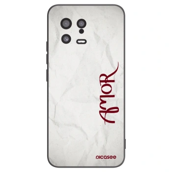 Picasee Μαύρη θήκη σιλικόνης για Xiaomi 13 - Amor